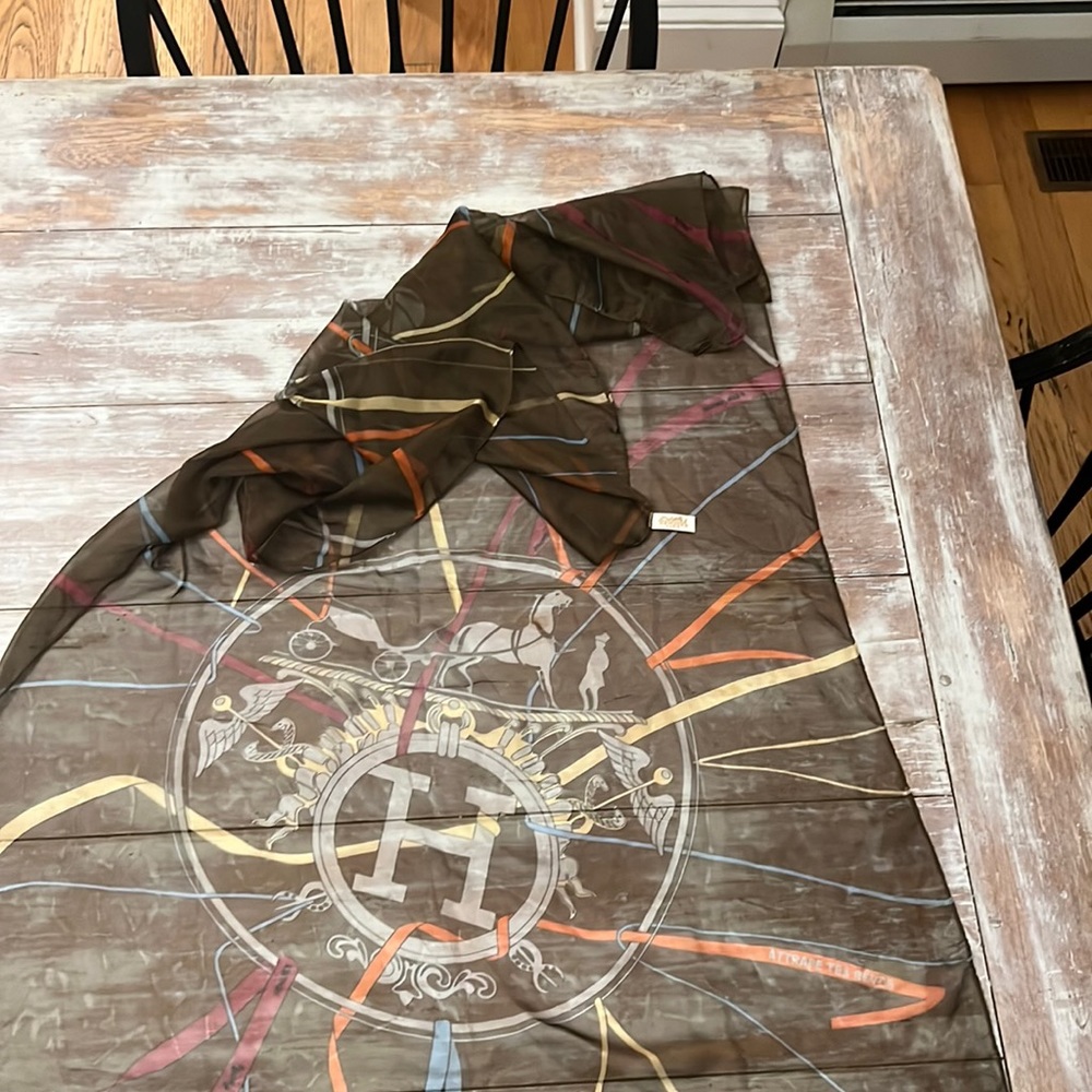 Very large Vintage Hermes scarf